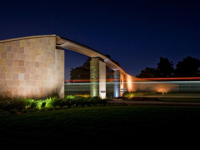 Henly Gate at Night. Credit: Tony Mastres