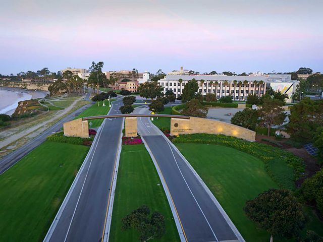 UCSB Elings Hall Flyover. Credit: Tony Mastres