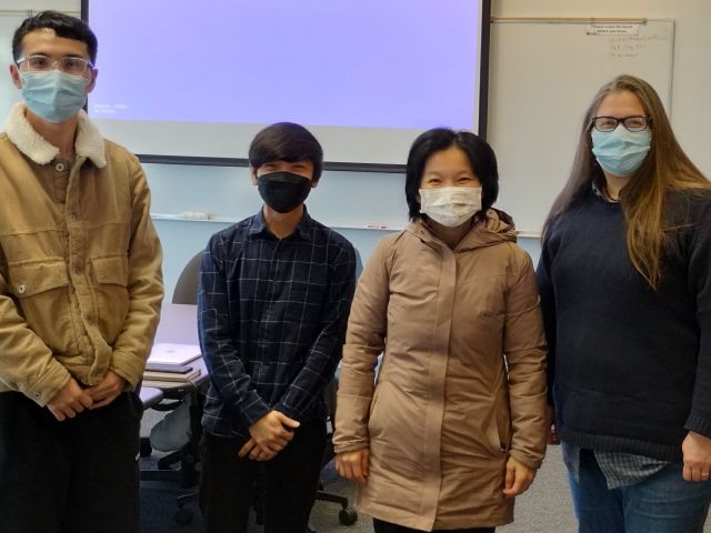 Image of lab members during visit