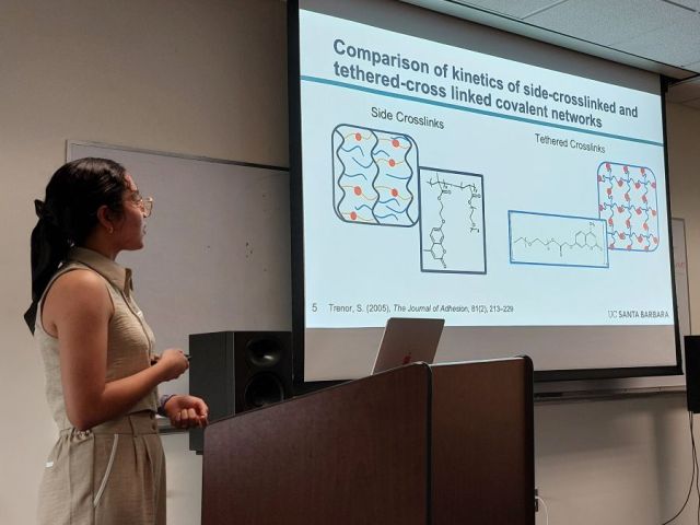 Photo of Karyme presenting the results of her research